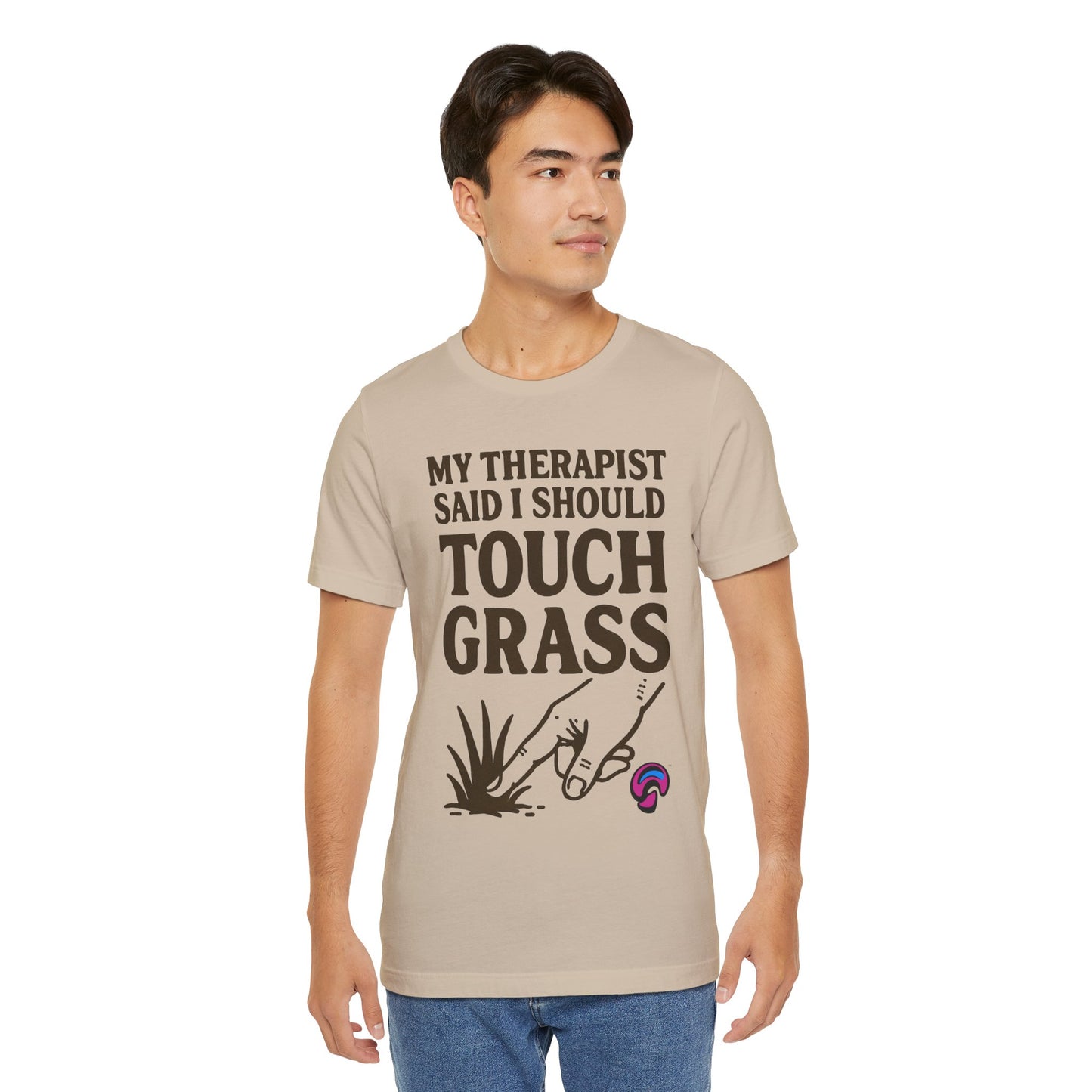 Touch Grass Tee – Sage Advice by Organic Intelligence™ Unisex Tee, Casual Shirt, Cotton T-shirt