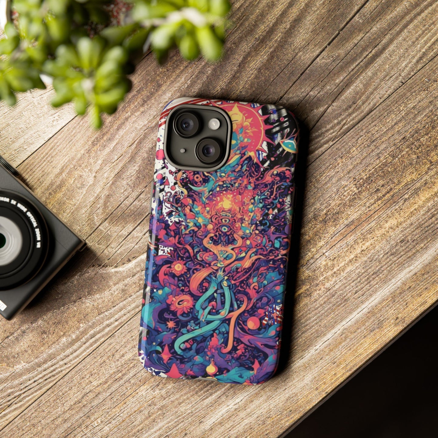 Colorful Phone Case, Unique Phone Cover, Tough Cases, Artistic Smartphone Protector, Gifts for Her