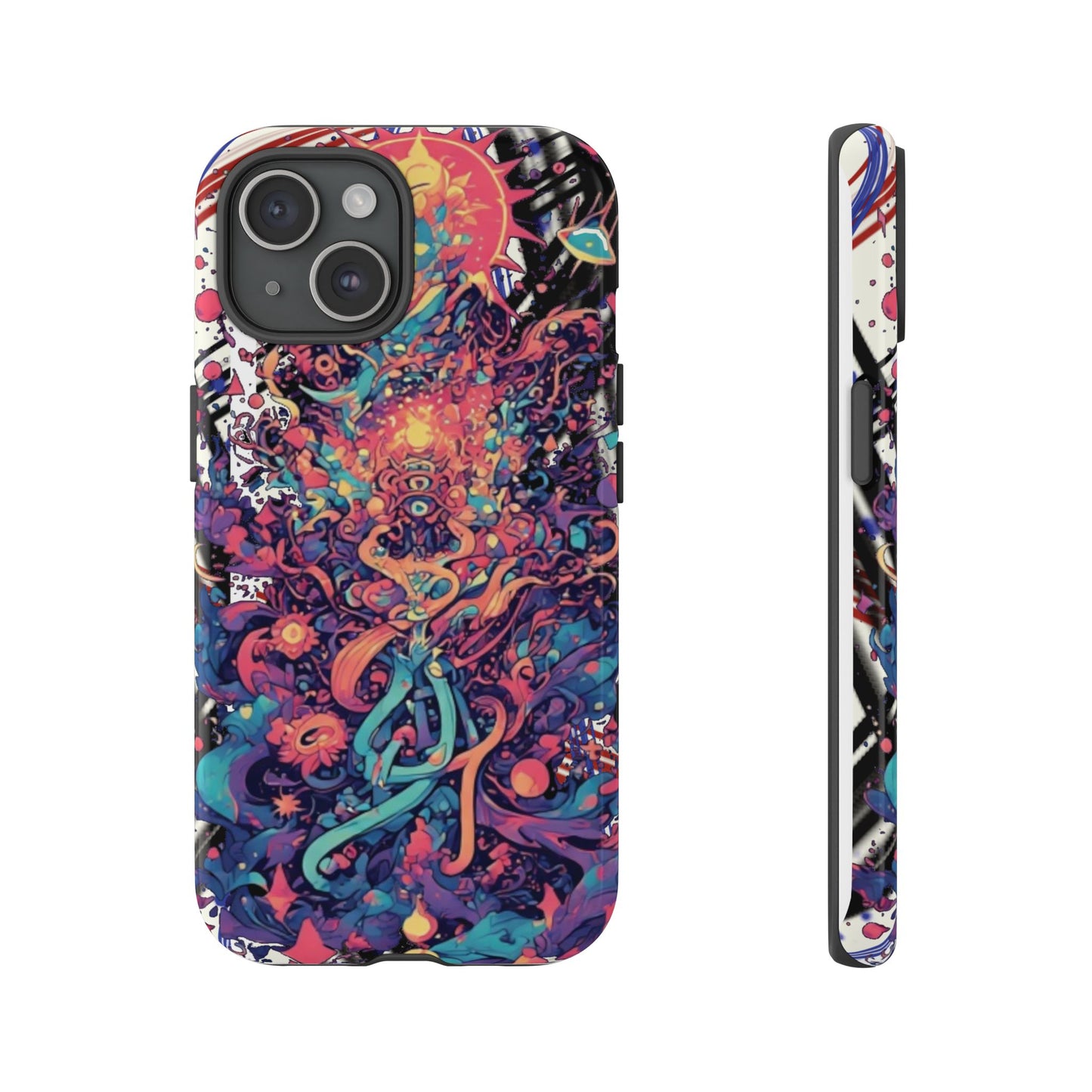 Colorful Phone Case, Unique Phone Cover, Tough Cases, Artistic Smartphone Protector, Gifts for Her