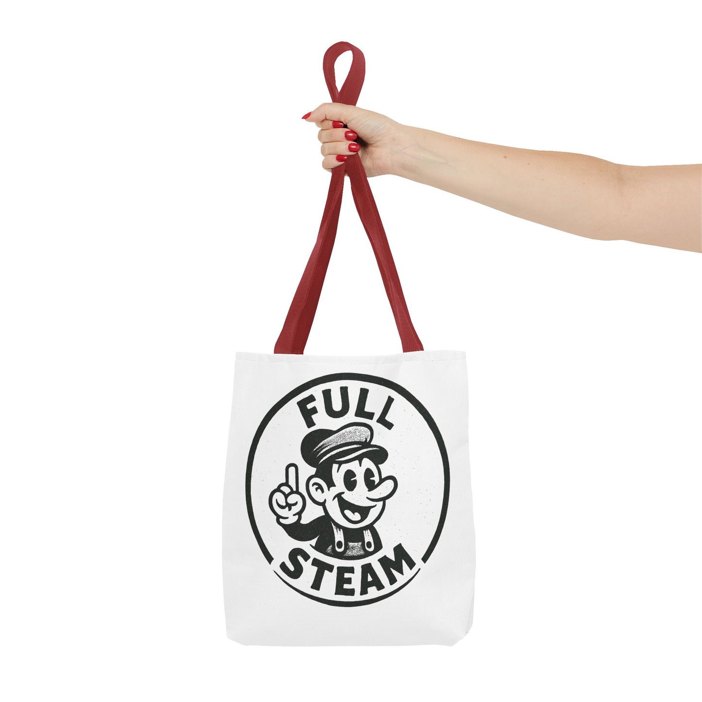 "Full Steam" Band Merch Tote Bag, Gym Carryall, Workout Bag, Reusable Shopping Tote, Eco-Friendly Reusable Bag, Challenge Every System Bag