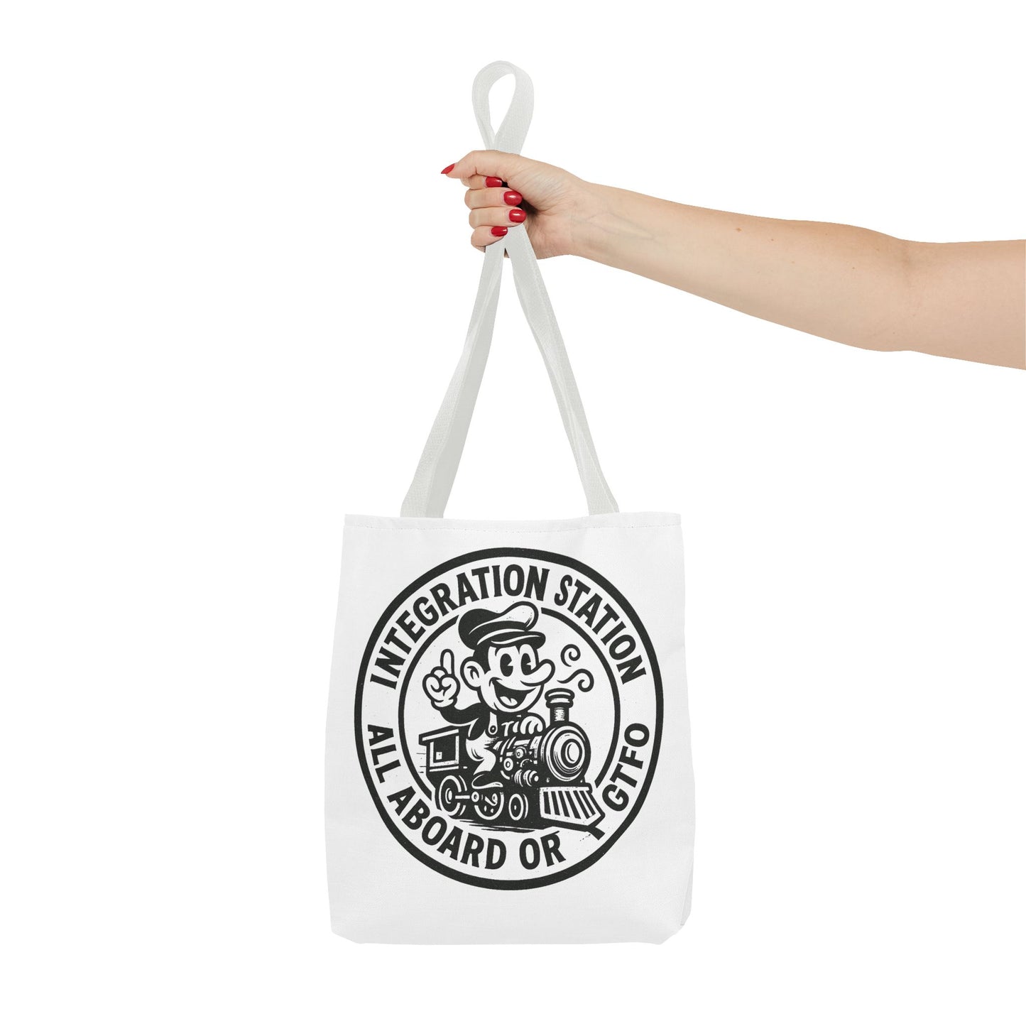 "Integration Station" Motivational Tote Bag, Gym Carryall, Workout Bag, Reusable Shopping Tote, Eco-Friendly Reusable Bag, Challenge Every System Bag