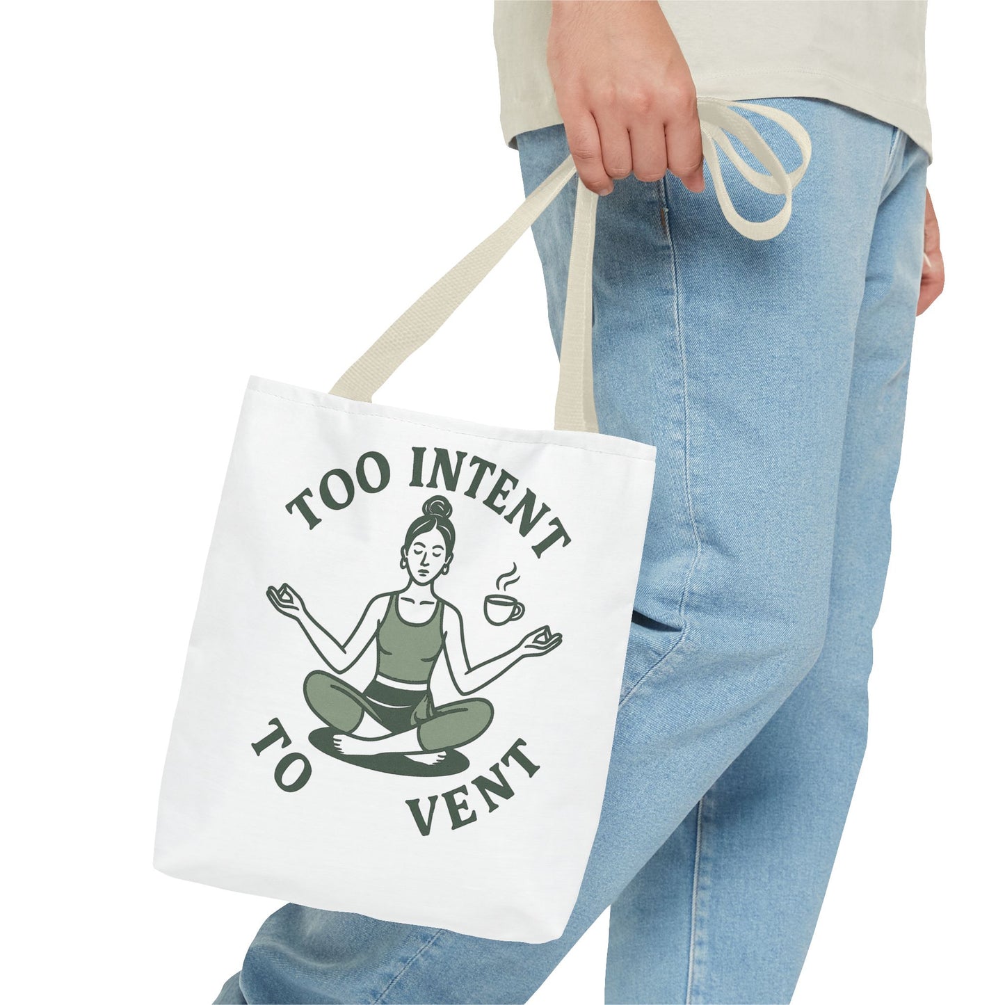"Too Intent to Vent" Motivational Tote Bag, Gym Carryall, Workout Bag, Reusable Shopping Tote, Eco-Friendly Reusable Bag, Challenge Every System Bag