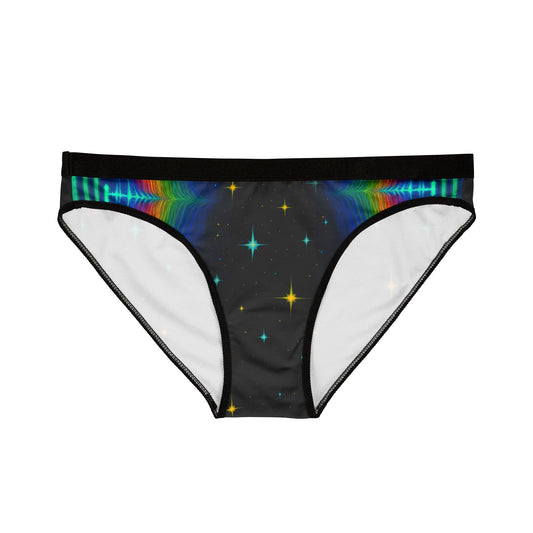 Galactic Rainbow Women's Underwear | Cosmic Star Print Panties, Space-Themed Lingerie, Everyday Comfort, Gift for Her, Unique Underwear