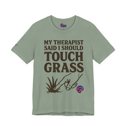 Touch Grass Tee – Sage Advice by Organic Intelligence™ Unisex Tee, Casual Shirt, Cotton T-shirt