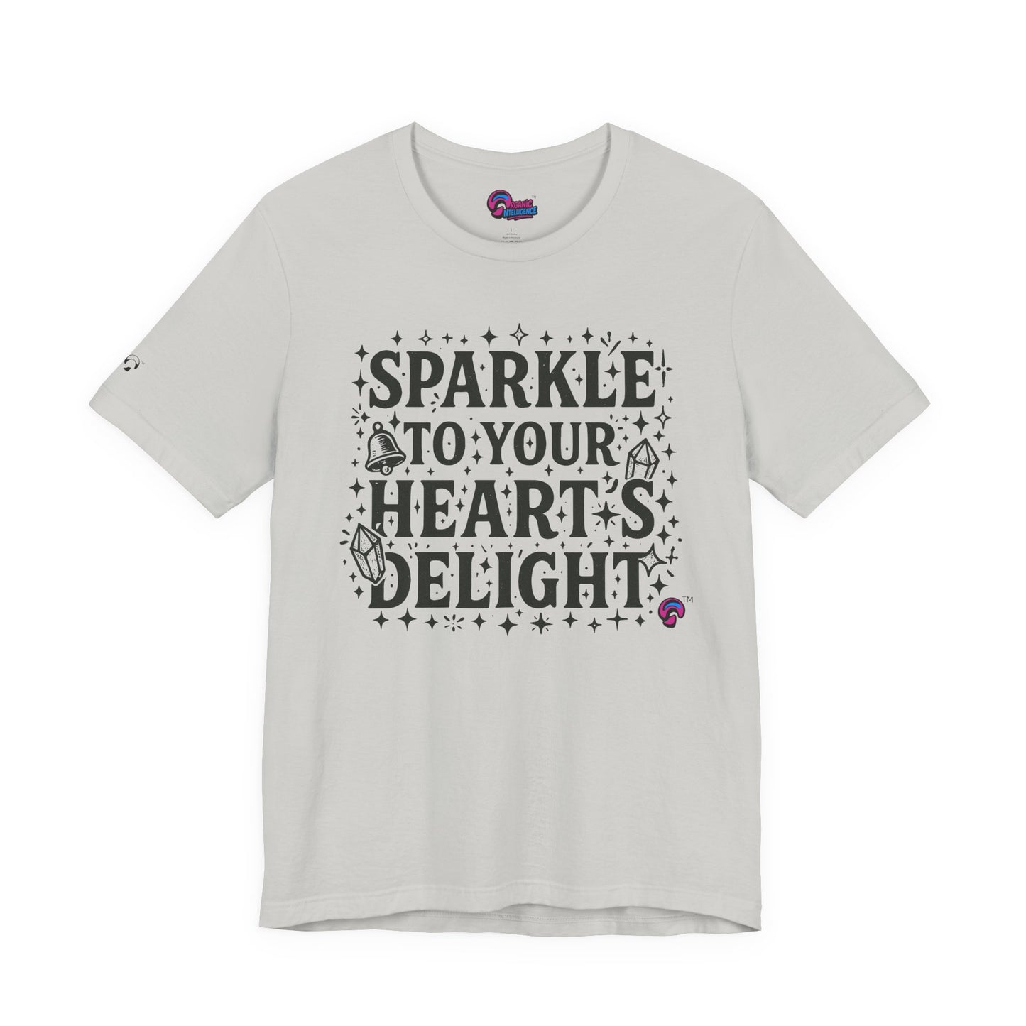 Sparkle Tee – Heart First, Sparkles Always  by  Organic Intelligence™ Unisex Tee, Casual Shirt, Cotton T-shirt