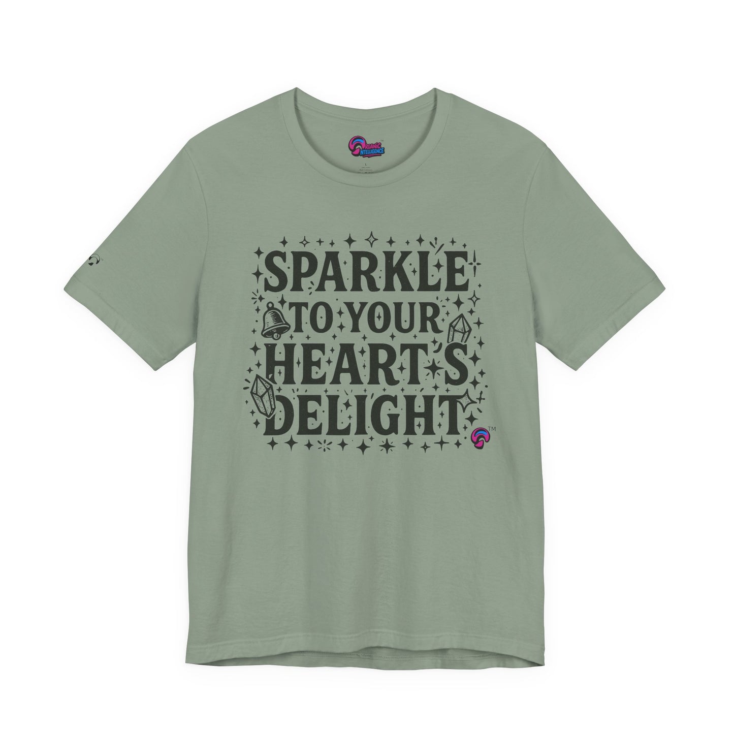 Sparkle Tee – Heart First, Sparkles Always  by  Organic Intelligence™ Unisex Tee, Casual Shirt, Cotton T-shirt