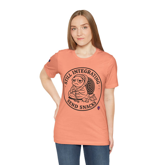 Still Integrating Tee – Snack-Fueled Awakening – Love Language Edition by Organic Intelligence™ Unisex Tee, Casual Shirt, Cotton T-shirt