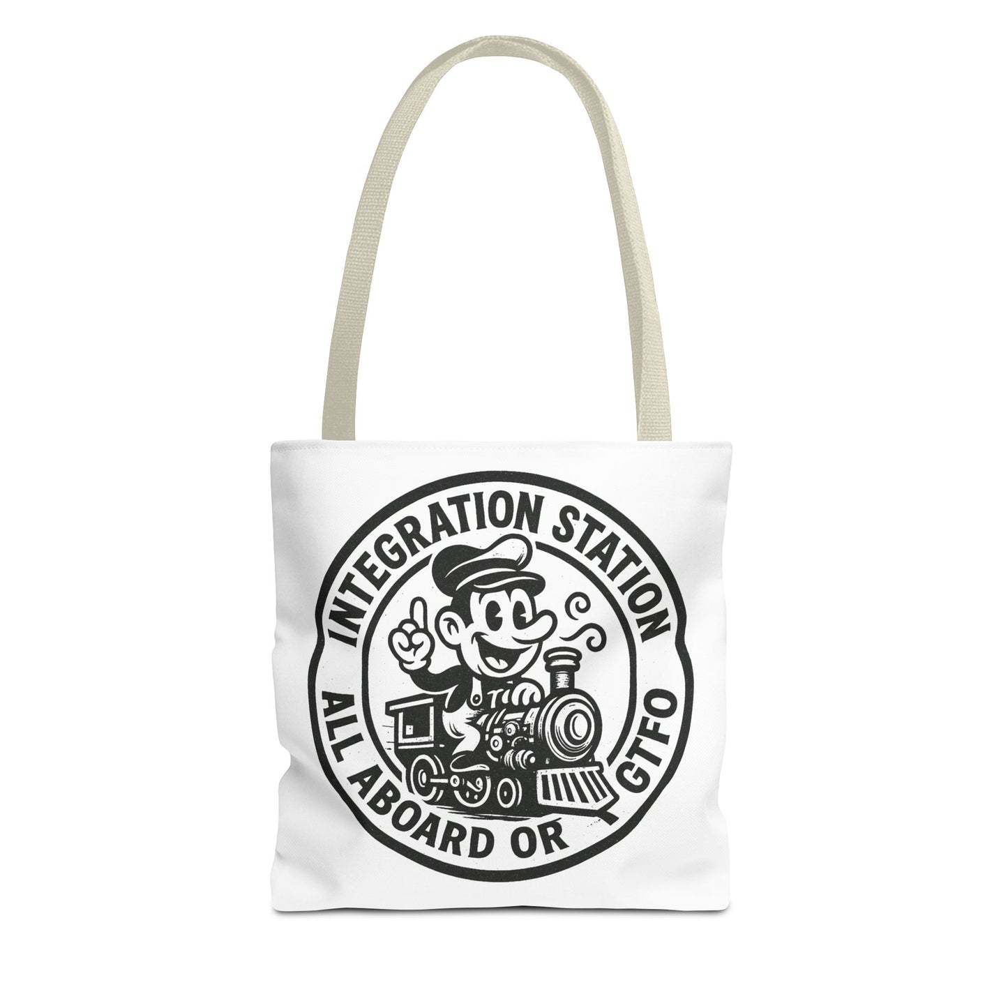 "Integration Station"  Motivational Tote Bag, Gym Carryall, Workout Bag, Reusable Shopping Tote, Eco-Friendly Reusable Bag, Challenge Every System Bag