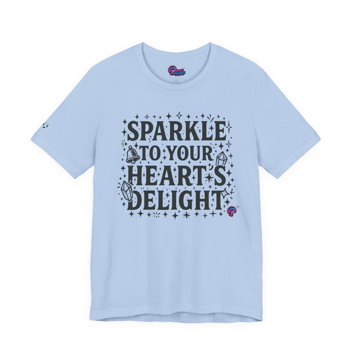Sparkle Tee – Heart First, Sparkles Always  by  Organic Intelligence™ Unisex Tee, Casual Shirt, Cotton T-shirt