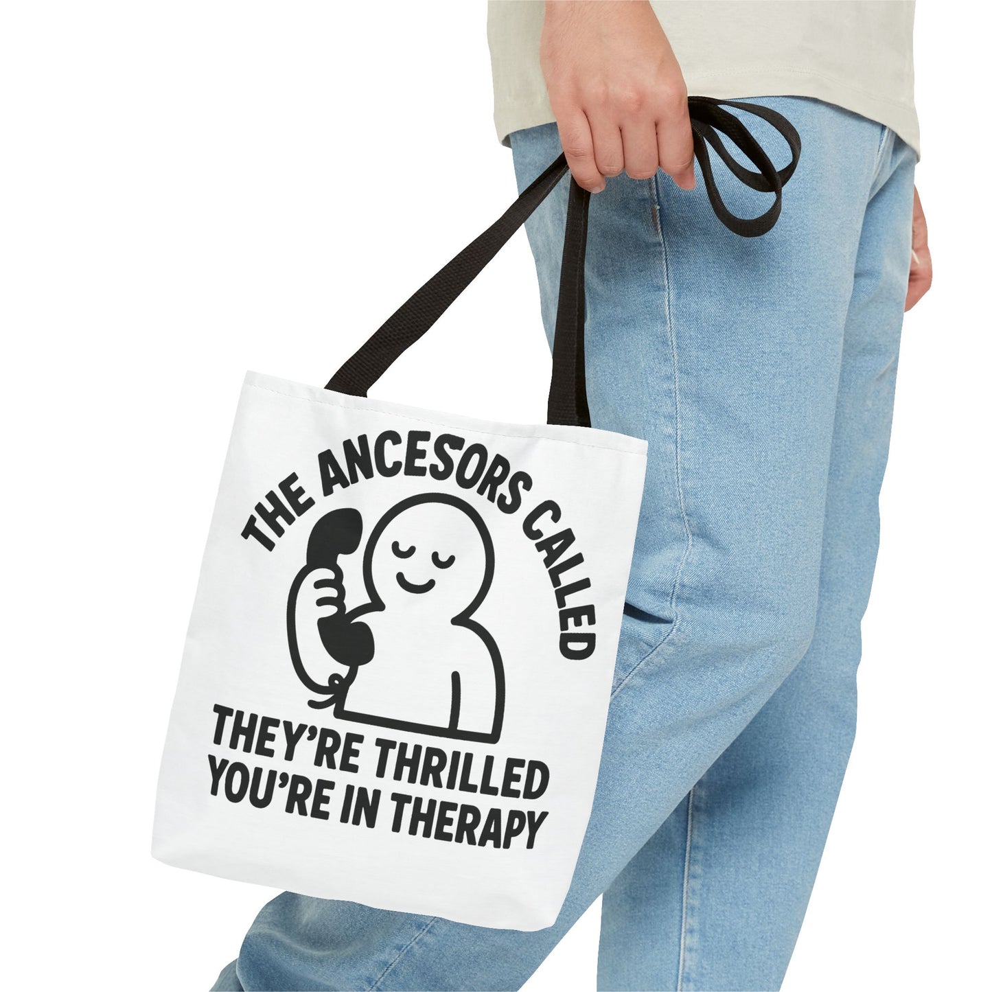 "The Ancestors are Thrilled" tote bag, Gym bag carryall