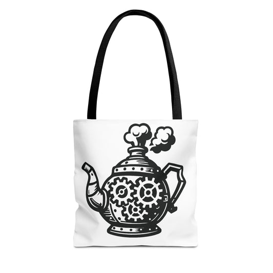 "Tea is On"  Motivational Tote Bag, Gym Carryall, Workout Bag, Reusable Shopping Tote, Eco-Friendly Reusable Bag, Challenge Every System Bag