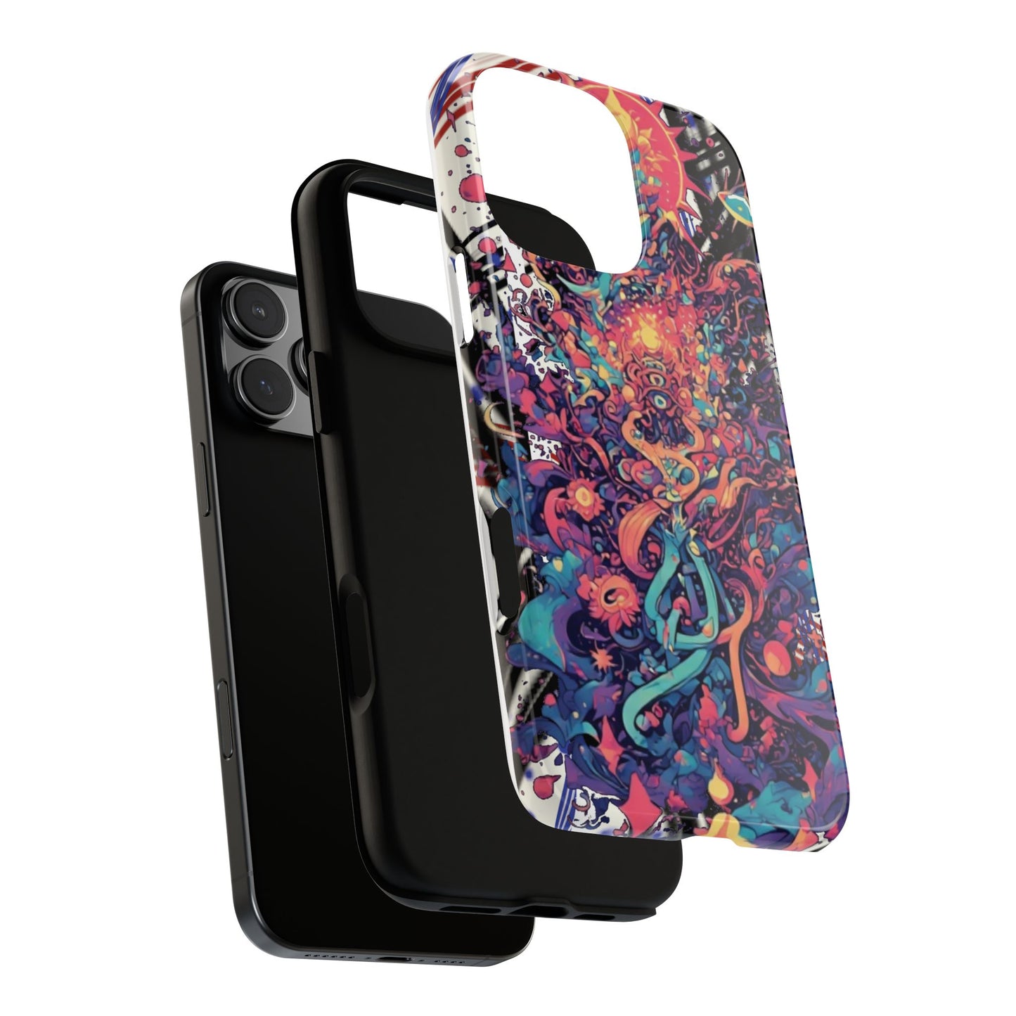 Colorful Phone Case, Unique Phone Cover, Tough Cases, Artistic Smartphone Protector, Gifts for Her