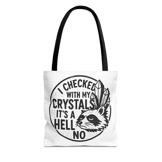"It's a Hell No" Motivational Tote Bag, Gym Carryall, Workout Bag, Reusable Shopping Tote, Eco-Friendly Reusable Bag, Challenge Every System Bag