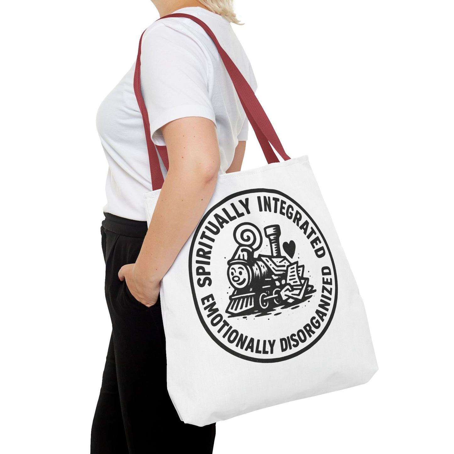 Emotionally Disorganized"  Motivational Tote Bag, Gym Carryall, Workout Bag, Reusable Shopping Tote, Eco-Friendly Reusable Bag, Challenge Every System Bag