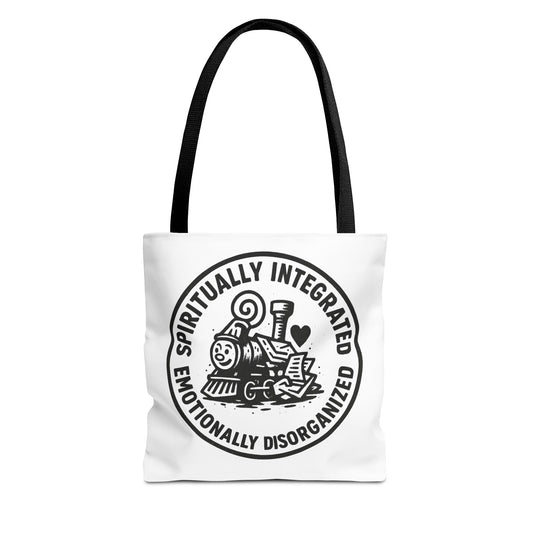 Emotionally Disorganized"  Motivational Tote Bag, Gym Carryall, Workout Bag, Reusable Shopping Tote, Eco-Friendly Reusable Bag, Challenge Every System Bag