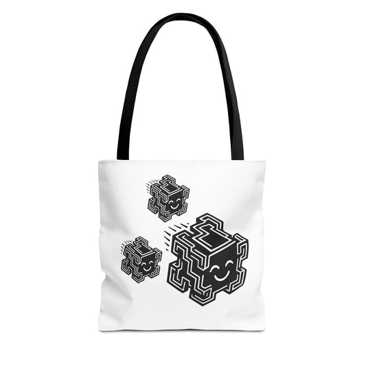 "Glitchee Fam"  Motivational Tote Bag, Gym Carryall, Workout Bag, Reusable Shopping Tote, Eco-Friendly Reusable Bag, Challenge Every System Bag