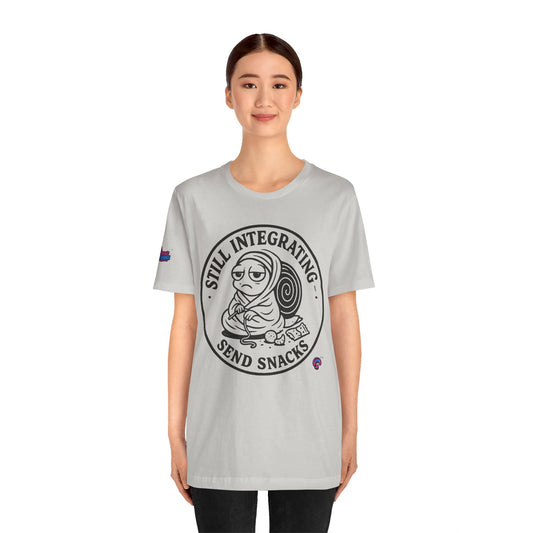 Still Integrating Tee – Snack-Fueled Awakening – Love Language Edition by Organic Intelligence™ Unisex Tee, Casual Shirt, Cotton T-shirt