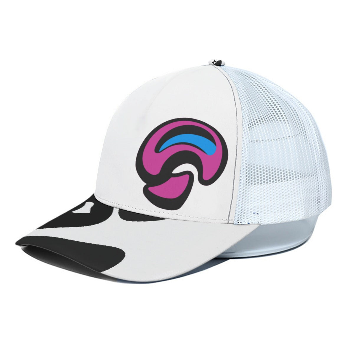 Unisex Trucker Hat With White Half-mesh