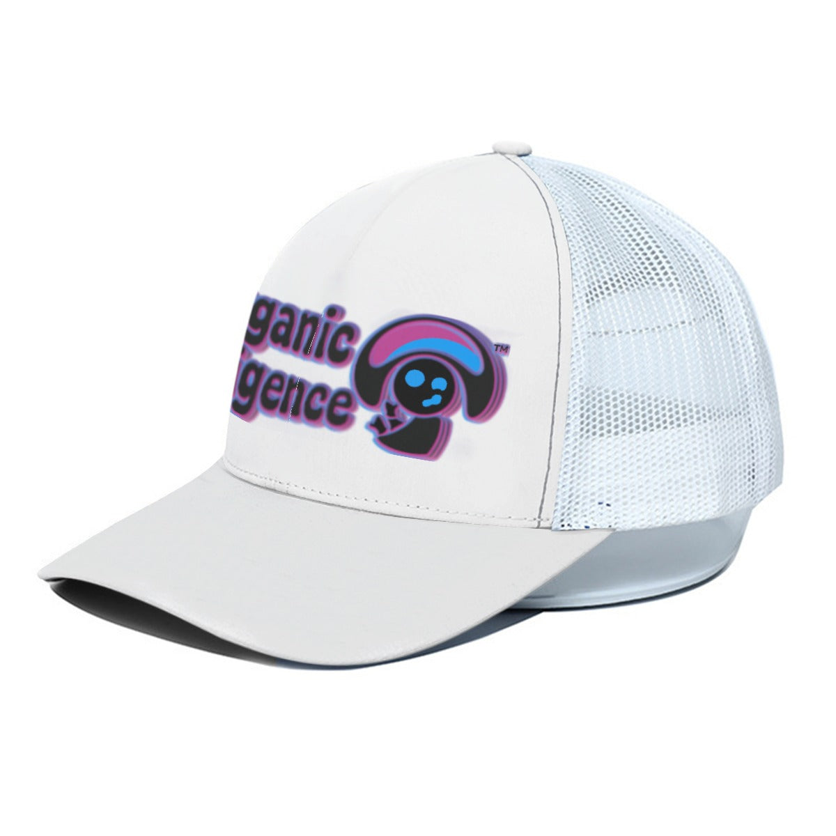 Unisex Trucker Hat With White Half-mesh