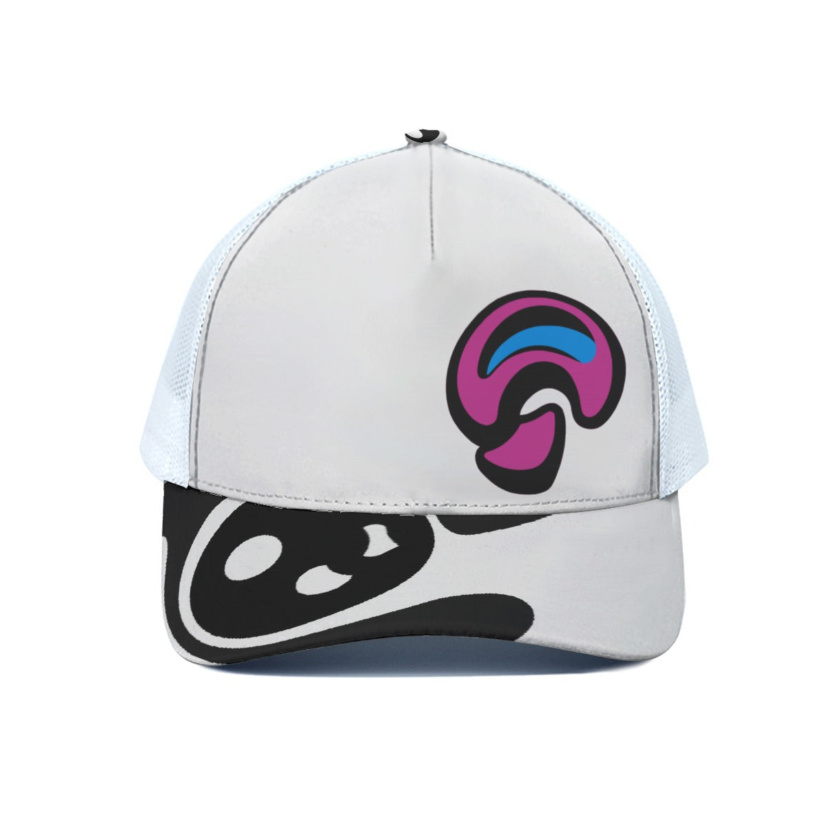 Unisex Trucker Hat With White Half-mesh