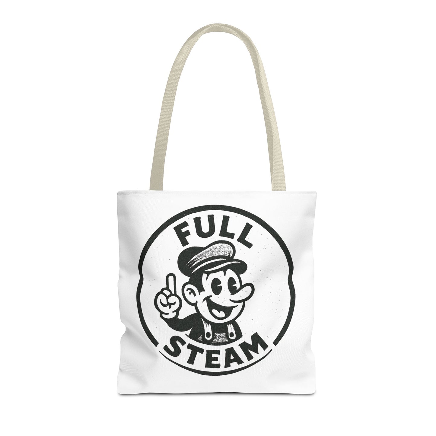 "Full Steam" Band Merch Tote Bag, Gym Carryall, Workout Bag, Reusable Shopping Tote, Eco-Friendly Reusable Bag, Challenge Every System Bag