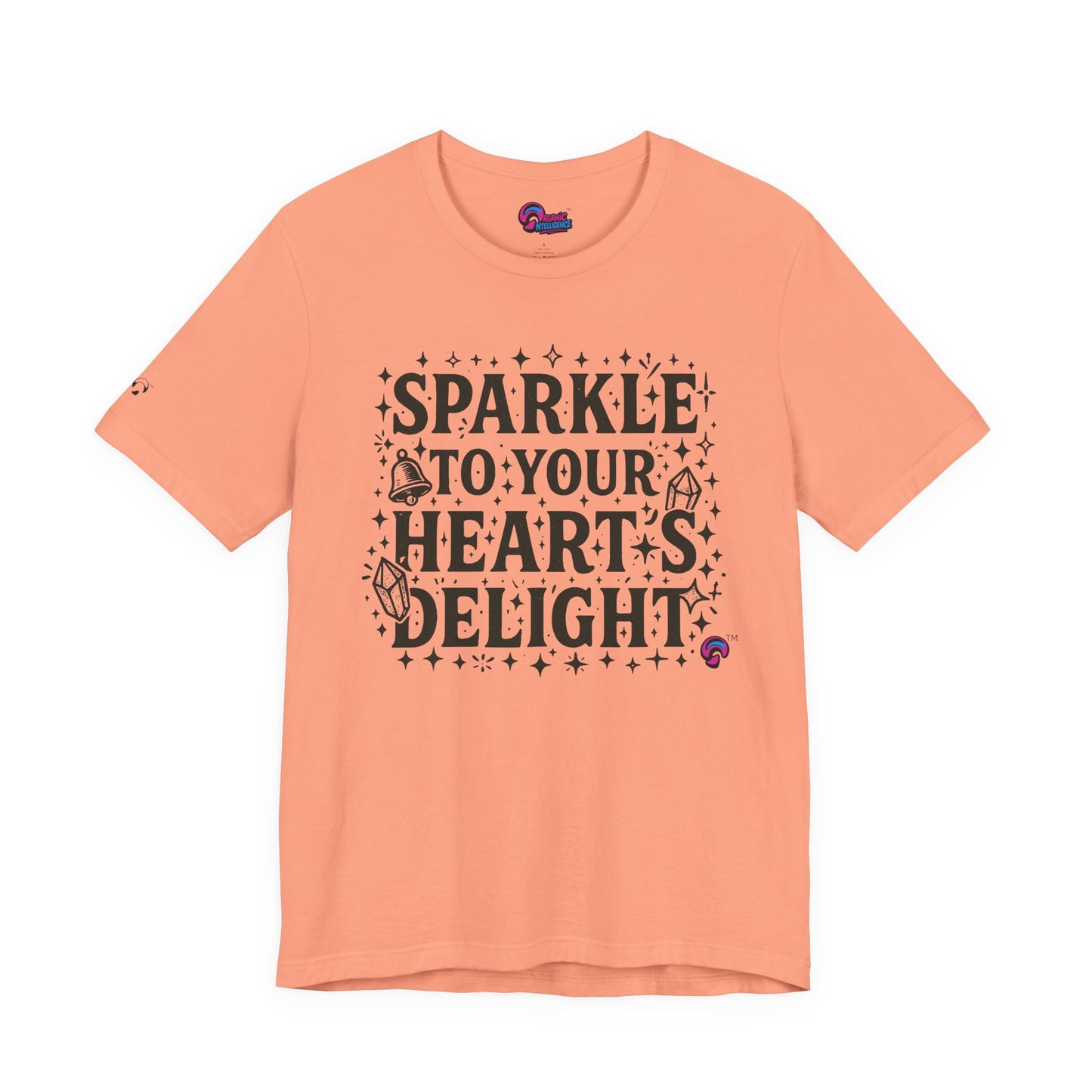 Sparkle Tee – Heart First, Sparkles Always  by  Organic Intelligence™ Unisex Tee, Casual Shirt, Cotton T-shirt