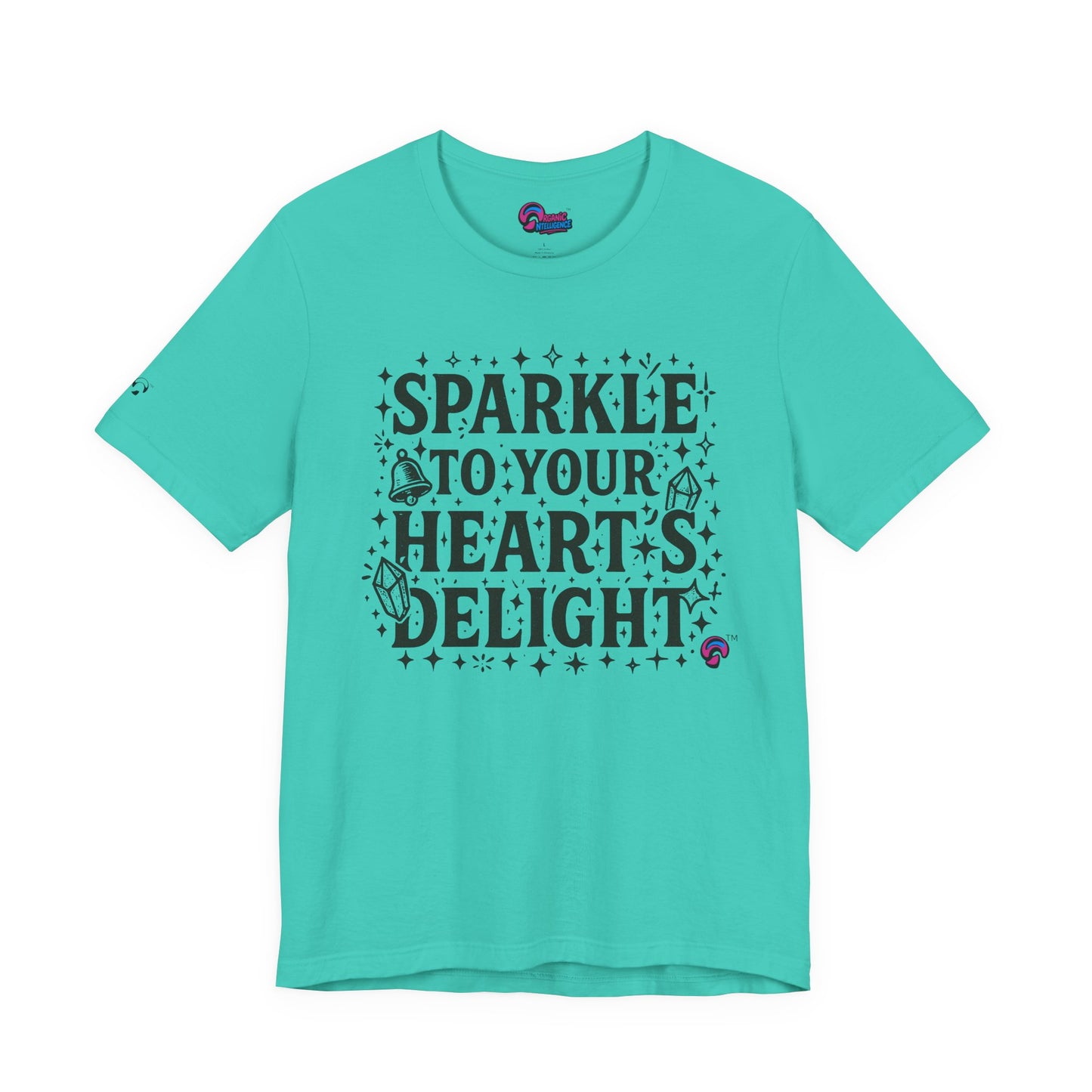 Sparkle Tee – Heart First, Sparkles Always  by  Organic Intelligence™ Unisex Tee, Casual Shirt, Cotton T-shirt