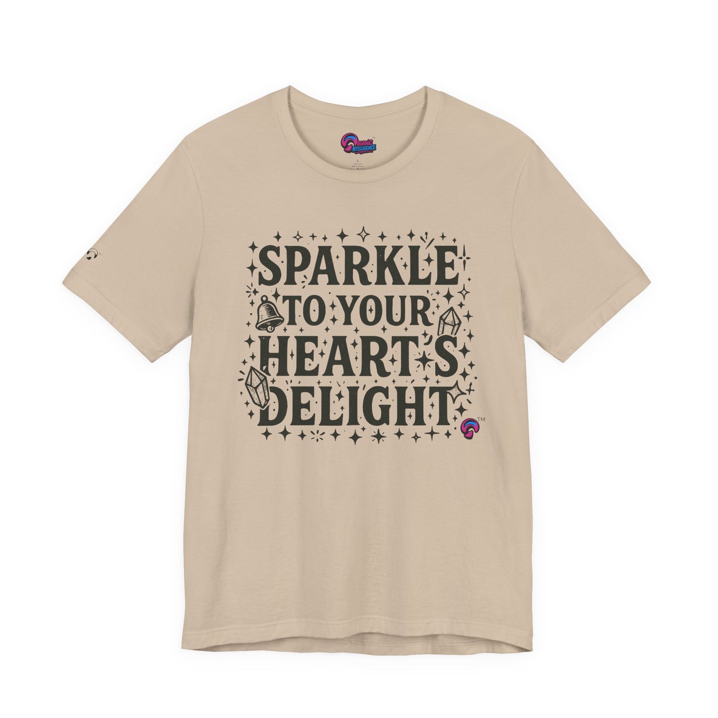 Sparkle Tee – Heart First, Sparkles Always  by  Organic Intelligence™ Unisex Tee, Casual Shirt, Cotton T-shirt