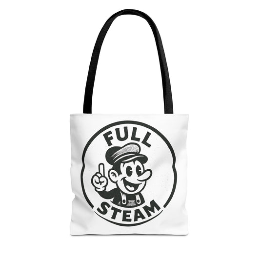 "Full Steam" Band Merch Tote Bag, Gym Carryall, Workout Bag, Reusable Shopping Tote, Eco-Friendly Reusable Bag, Challenge Every System Bag