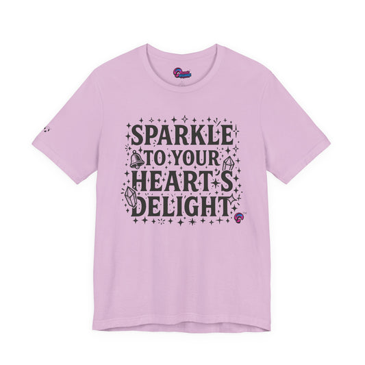 Sparkle Tee – Heart First, Sparkles Always  by  Organic Intelligence™ Unisex Tee, Casual Shirt, Cotton T-shirt