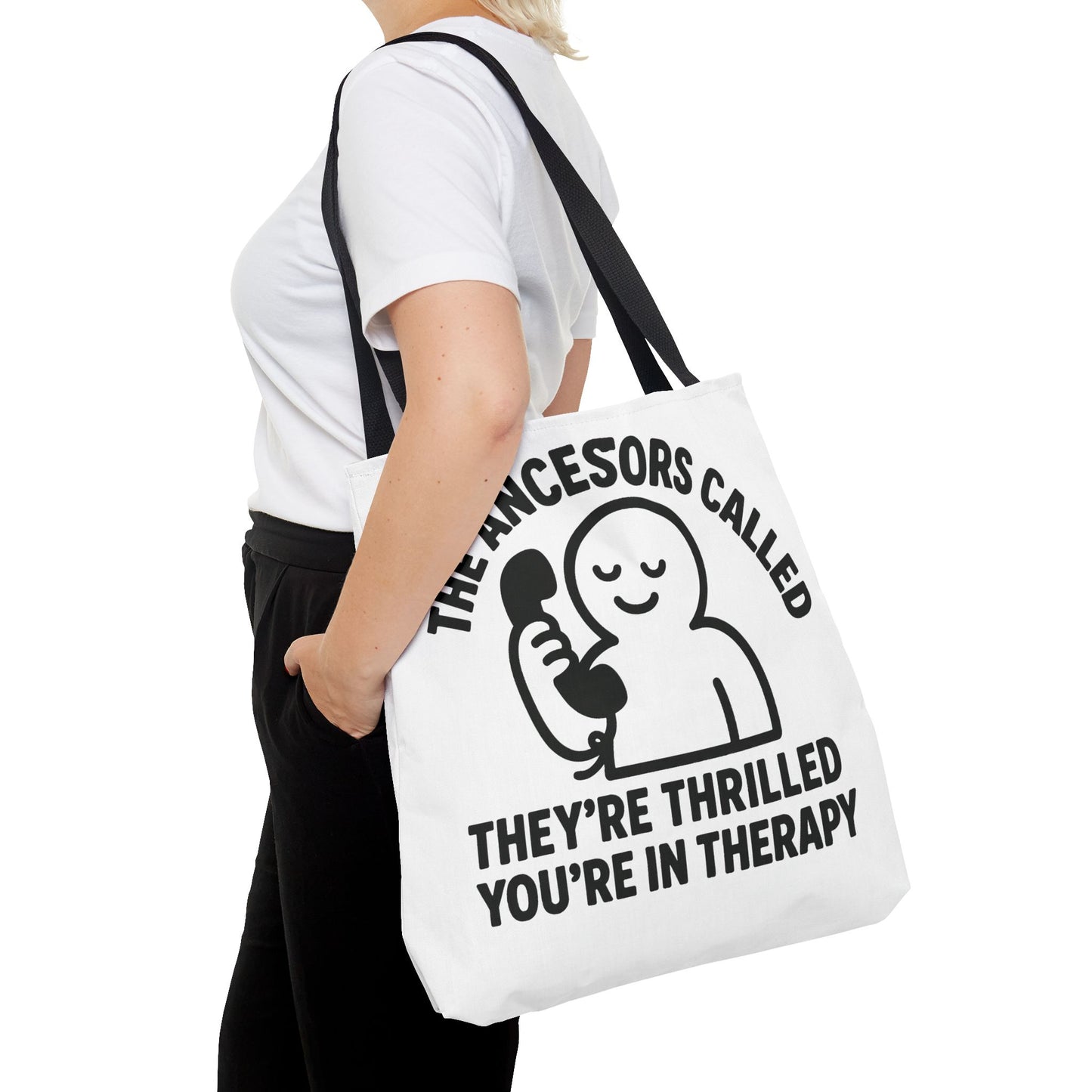 "The Ancestors are Thrilled" tote bag, Gym bag carryall