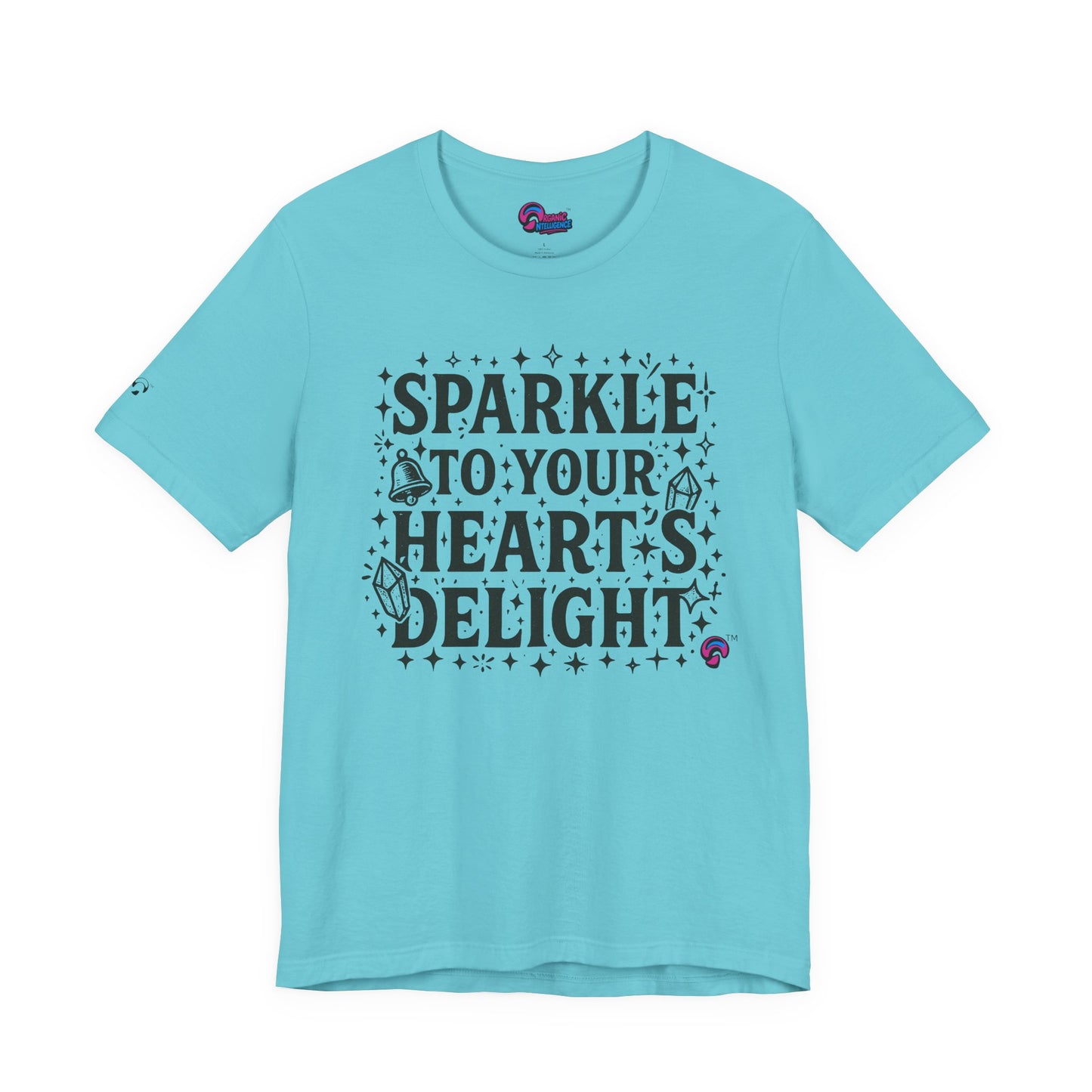 Sparkle Tee – Heart First, Sparkles Always  by  Organic Intelligence™ Unisex Tee, Casual Shirt, Cotton T-shirt