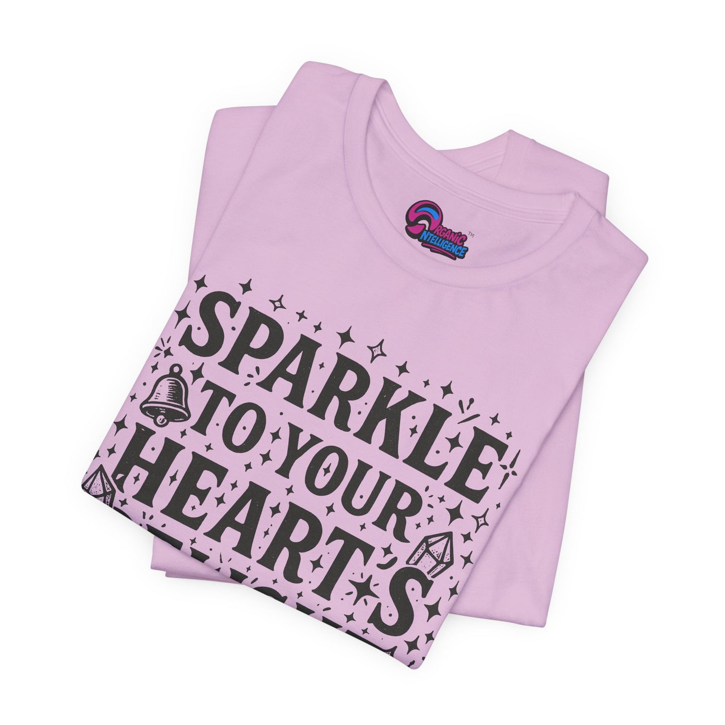 Sparkle Tee – Heart First, Sparkles Always  by  Organic Intelligence™ Unisex Tee, Casual Shirt, Cotton T-shirt
